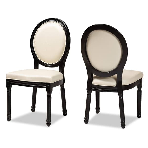 Baxton Studio Louis French Inspired Beige 2pc. Dining Chair Set
