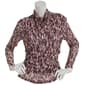 Womens Nicole Miller Long Sleeve Mock Neck Leopard Mesh Blouse - image 2