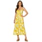 Petite Democracy V Neck Smocked Back Printed Woven Tank Dress - image 1