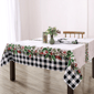 Threadmade Holly Farmhouse Charm Holiday Fabric Tablecloth - image 2