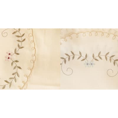 Forget Me Not Embroidered Curtain Pairs