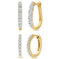 Nova Star(R) Lab Grown Diamond Gold Plated Circle Hoop Earring Set - image 1