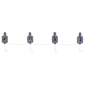 Northlight 4ct. LED Dreidel Hanukkah Pathway Markers - image 2
