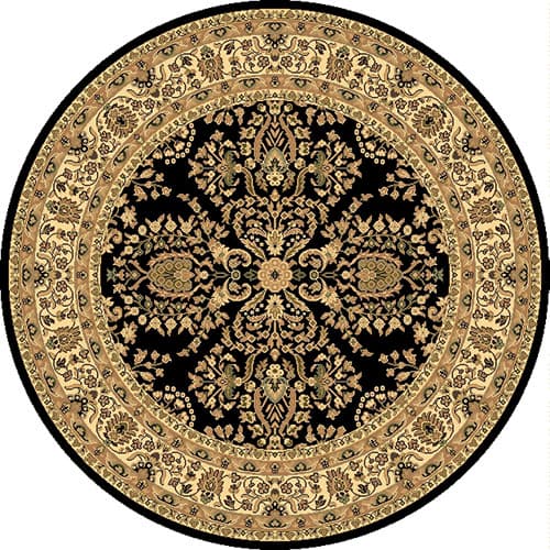 Rugs America™ New Vision Lilihan Round Rug - Black