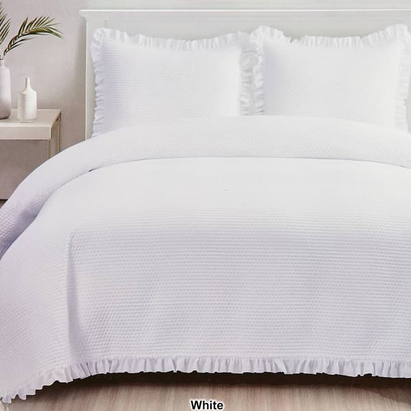 Spirit Linen Home Emma Ruffled Quilt Set