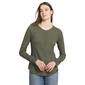 Womens LANDS END(R) Long Sleeve Waffle Henley - image 1