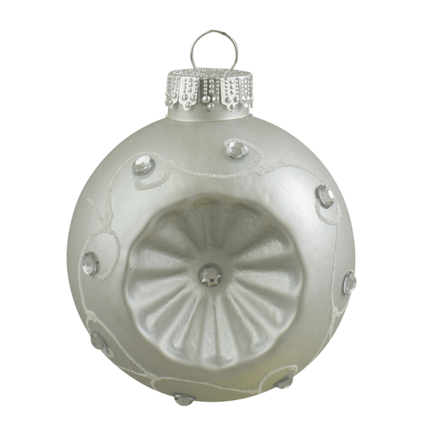 Northlight Jewel Retro Reflector Glass Christmas Ball Ornaments