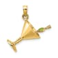 Unisex Gold Classics&#40;tm&#41; 14kt Gold 3D Martini Charm - image 1