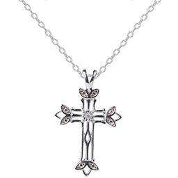 Accents by Gianni Argento Diamond Accent Scroll Cross Necklace