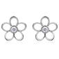 Diamond Classics™ Sterling Silver 1/5ctw. Diamond Flower Earrings - image 2