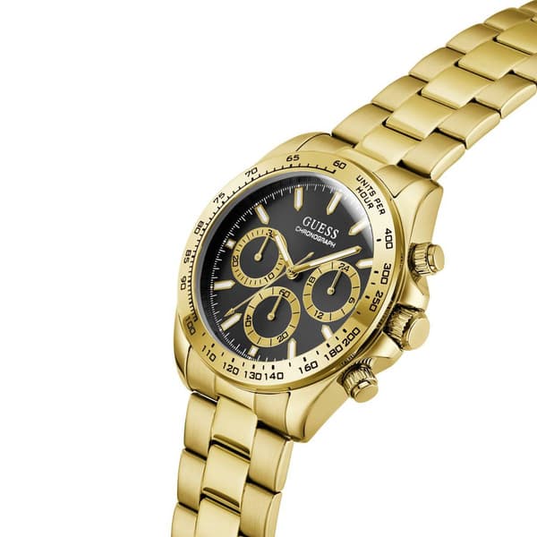 Mens Guess Gold-Tone Chronograph Watch - GW1058G2
