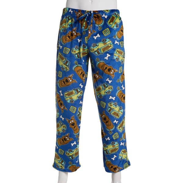 Mens Scooby-Doo!&#40;tm&#41; & Mystery Machine Silky Lounge Pajama Pants - image 