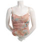 Juniors Madden Girl Marble Mesh Bustier Drape Neck Top - image 2