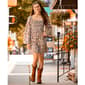 Juniors No Comment Long Sleeve Smock Bodice Floral Shift Dress - image 1