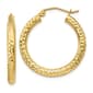 Gold Classics(tm) 10kt. Diamond-Cut 20mm Round Hoop Earrings - image 1