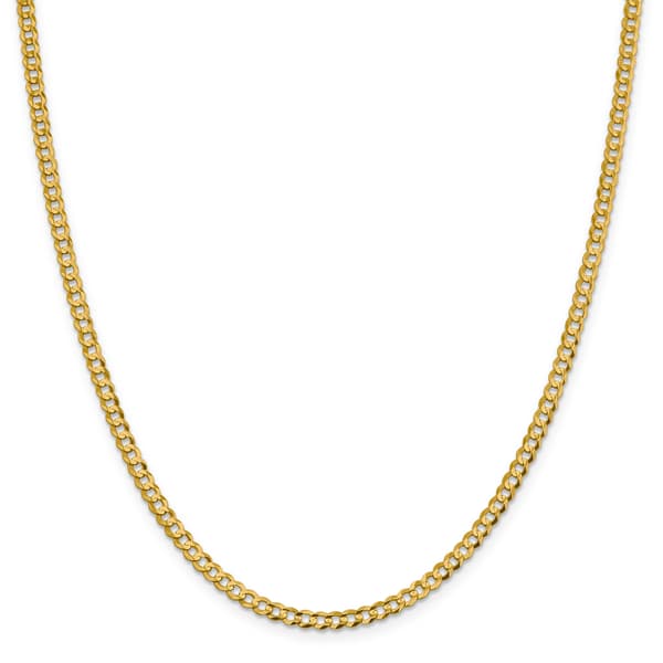 Gold Classics&#8482; 3.7mm. Solid Polished Light Cuban Bracelet