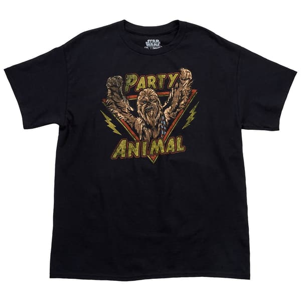 Young Mens Star Wars Chewbacca Party Animal Graphic Tee