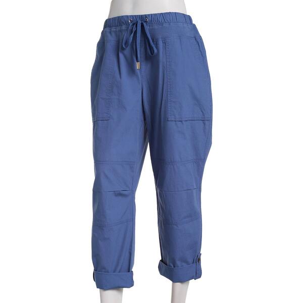 Womens Nautica Jeans Solid Caspian Poplin Cargo Utility Pants - image 