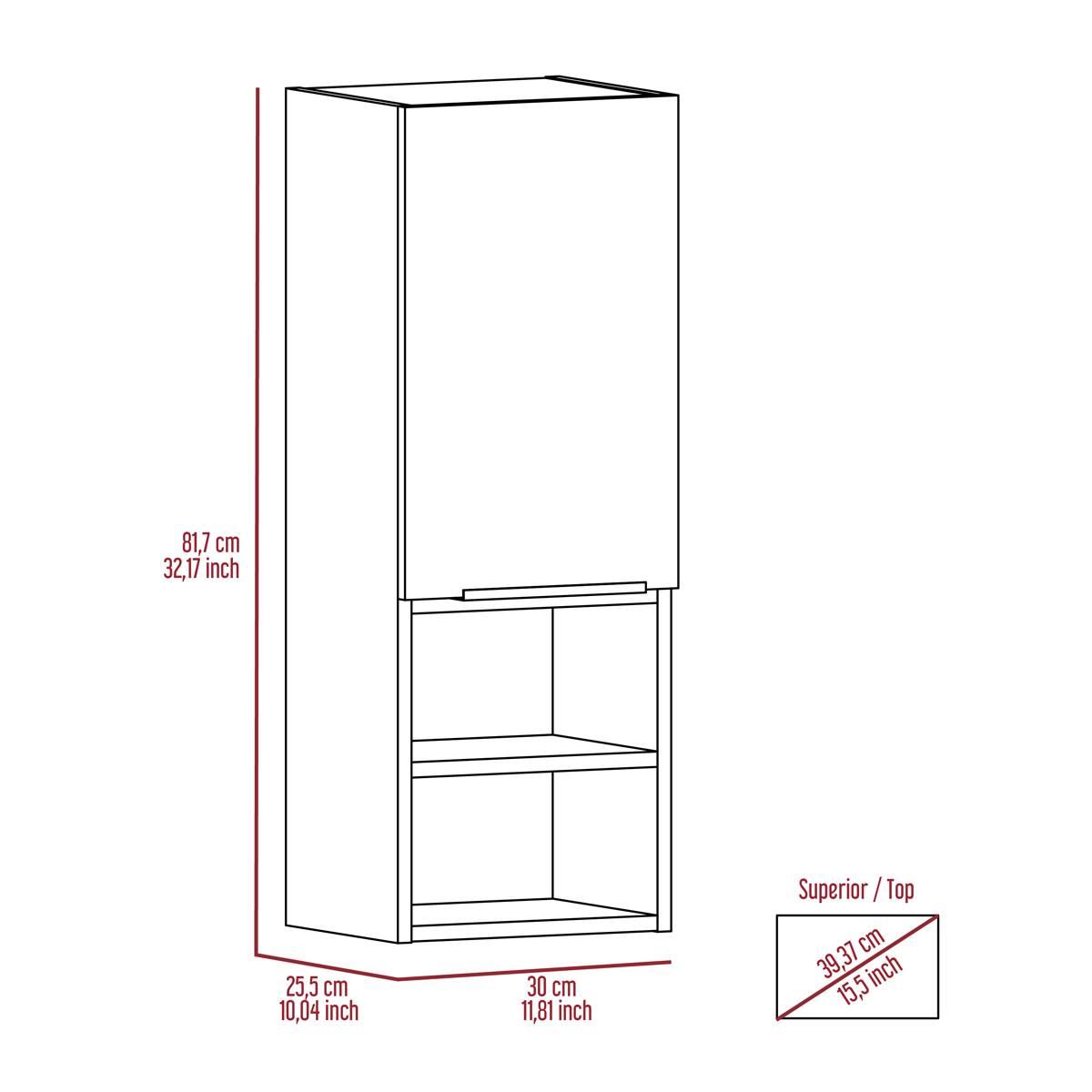 FM FURNITURE Ezra Light Grey Bathroom Cabinet