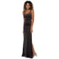 Juniors Emerald Sundae Stretch Velvet Tie Strap Empire Dress - image 1