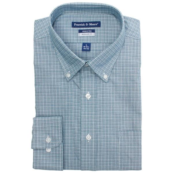 Mens Preswick & Moore(R) Oxford Dress Shirt - Green/White - image 