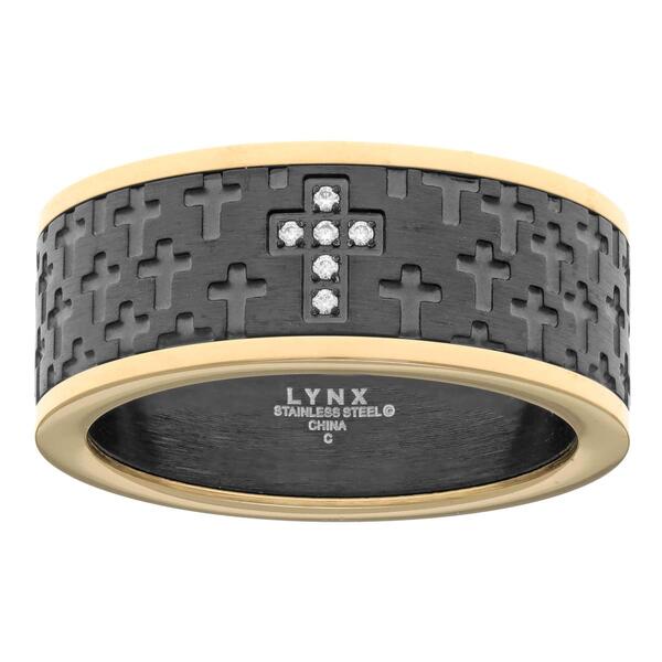 Mens Lynx Stainless Steel Ring - image 