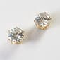 Gold & 6ctw. Cubic Zirconia Post Earrings - image 1