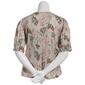 Womens New York Laundry Elbow Sleeve Tropical Crochet Blouse - image 3