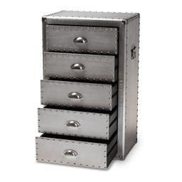 Baxton Studio Davet 5 Drawer Accent Chest