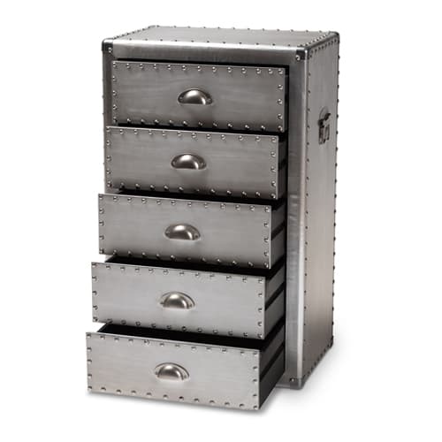 Baxton Studio Davet 5 Drawer Accent Chest