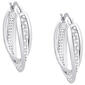 Gianni Argento Silver 1/4ct. Diamond Swirl Hoop Earrings - image 1