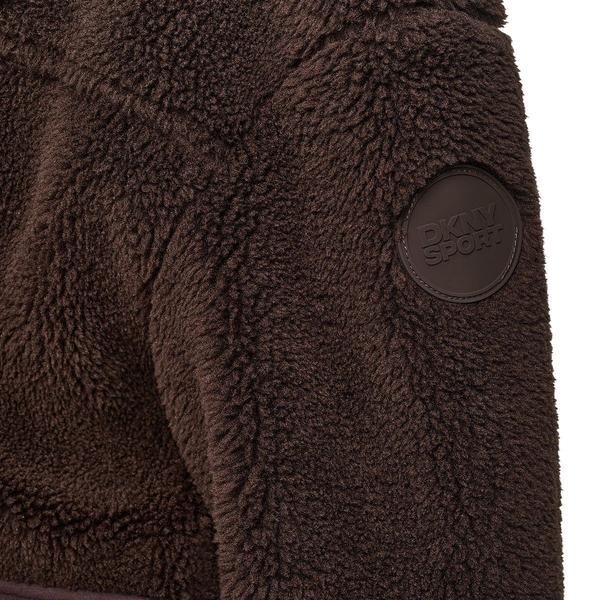 Womens DKNY Sport Zip Front Sherpa Jacket
