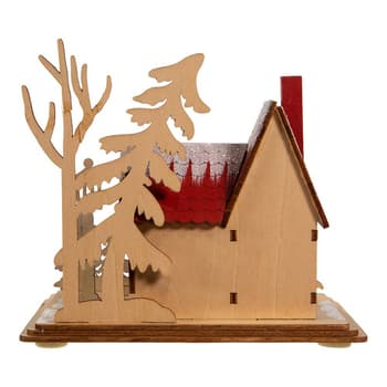 Kurt Adler 5.5in. Light Up Christmas House with Santa - Boscov's