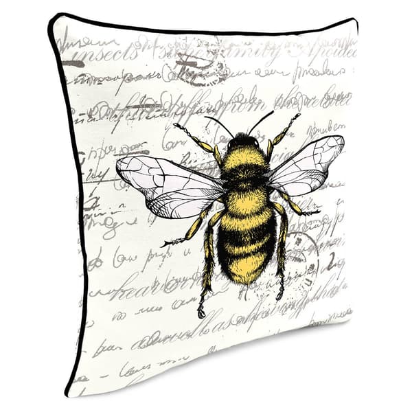 Jordan Manufacturing Bee Novelty Outdoor Throw Pillow