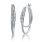 Diamond Classics(tm) Sterling Silver 1/10ctw. Diamond Hoops - image 1