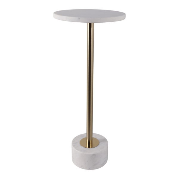 Sagebrook Home Modern Round Marble Top Accent Table