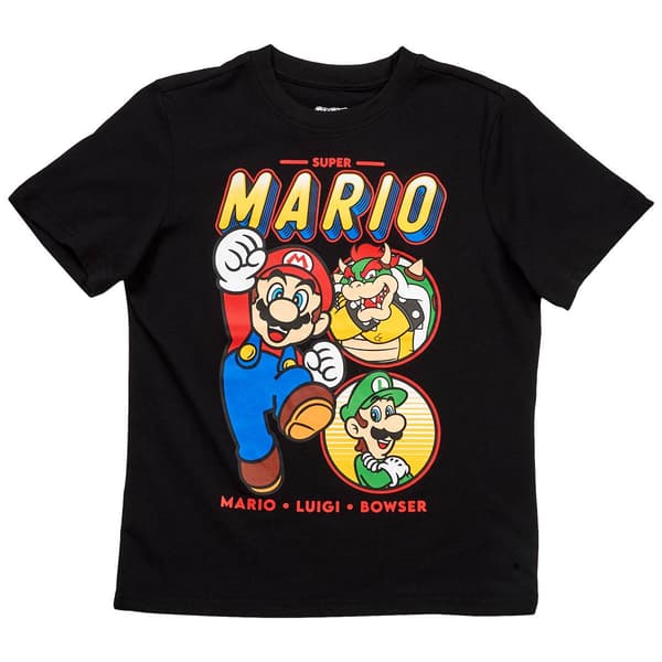 Boys (4-7) Nintendo Super Mario(tm) Luigi Bowser Short Sleeve Tee - image 
