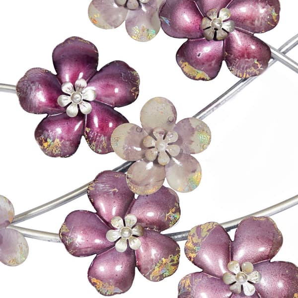 9th &amp; Pike® Medium Iron Flowers Wall Decor