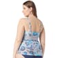 Plus Size Beach House Samoan Floral Tankini Swim Top - image 2
