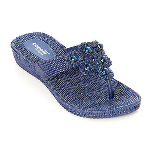 Womens Capelli New York Woven Wedge Sandals - image 