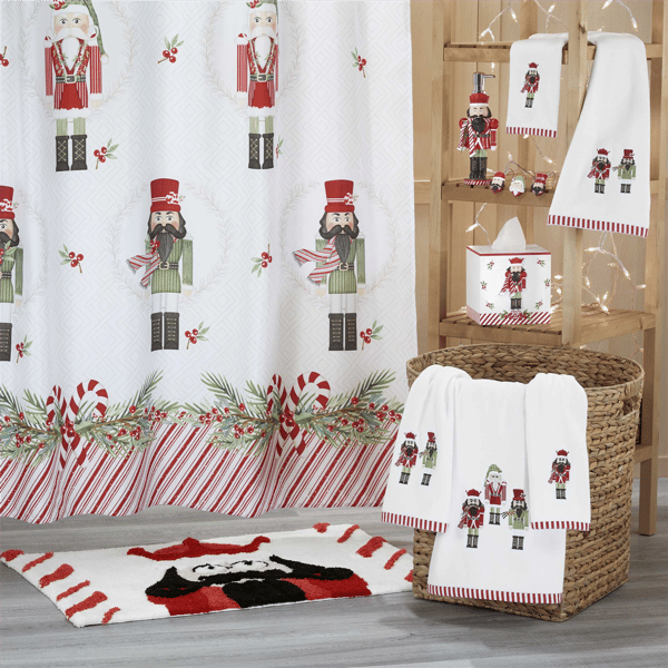 Avanti Peppermint Nutcracker Shower Hooks