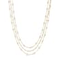 1928 Gold Tone Three Strand Pearl Multi-Strand Necklace - image 1