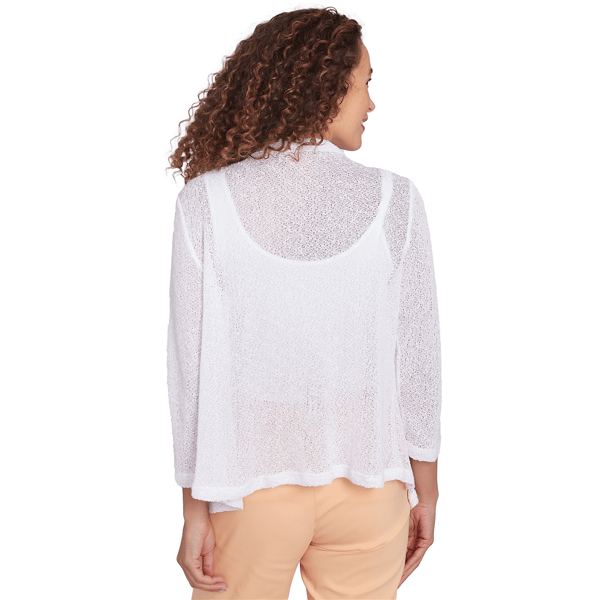 Womens Hearts of Palm Essentials Open Front Drape Cardigan