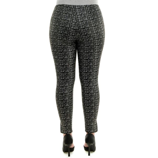 Womens Zac &amp; Rachel Pull On Abstract Scuba Suede Pants