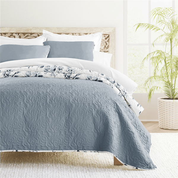Soft Essentials Ultra Soft Rose Garden Reversible Quilt Set