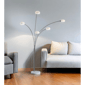 HomeRoots 86in. Steel Five Light Tree Floor Lamp With Glass Dome - image 2