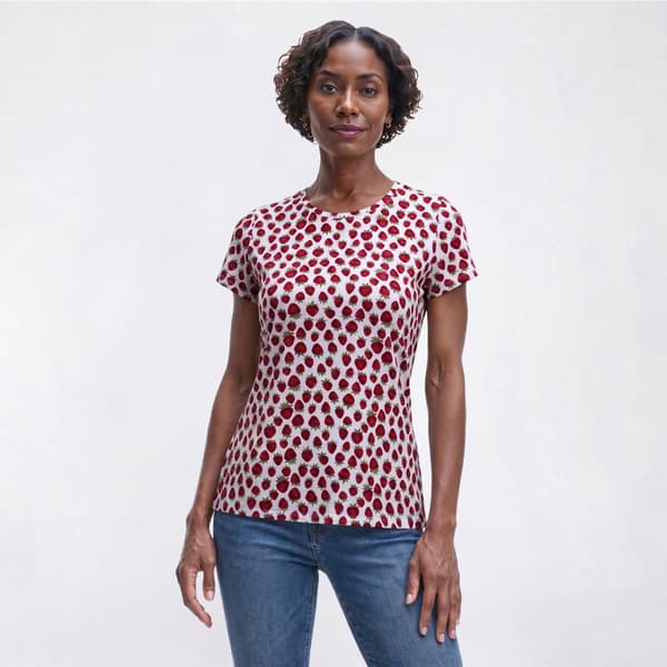 Womens Preswick & Moore(R) Short Sleeve Strawberry Tee - image 