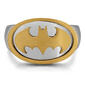 Mens Gentlemans Classics&#40;tm&#41; Stainless Steel Two-Tone Batman&#40;tm&#41; Ring - image 1