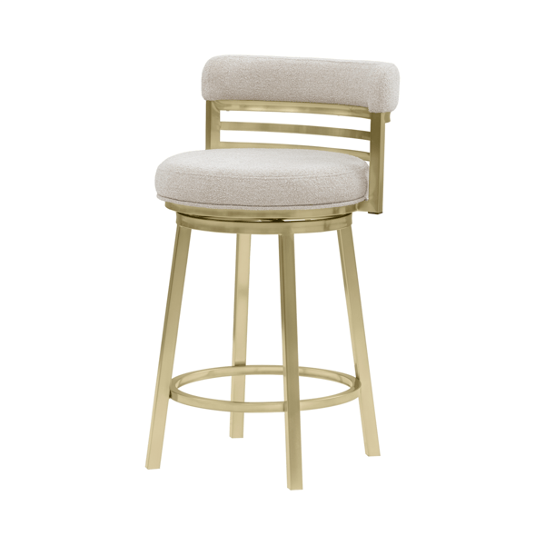 Armen Living Santorini Counter Height Barstool in Brando Brass - image 