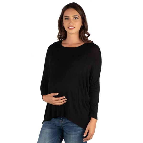 Womens 24/7 Comfort Apparel Oversized Dolman Maternity Top